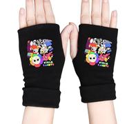 Elie&Eason Dandy's World Winter Gloves Children Furry Gloves, Kawaii Plush Warm Glove, Half Finger Glove for Teens, Warm Half Finger Knitted Soft Lining