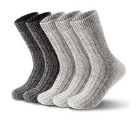 ElifeAcc 5 Pairs Women Thick&Warm Wool Socks Thermal Knitting Ladies Socks | Multipack Winter Ladies Socks UK5.5-10 Blend Ribbed Top Soft Elastane Stretch Breathable Formal Casual Womens Thermal Socks