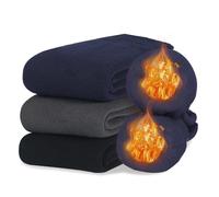 ElifeAcc Thermal Socks Soft Brushed Merino Wool Blend Breathable and Warm Winter Socks for Casual Outdoor Activities Suitable for Men&Women UK3-10（M Black+Navy+Dark Grey）