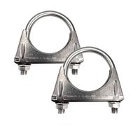 Elifecenter Universal Heavy Duty 2.25" 2-1/4 Inch Exhaust U Bolt Clamp Stainless Steel Saddle Design with Reinforced Ribs