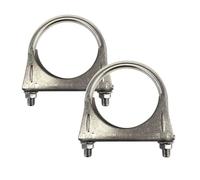 Elifecenter Universal Heavy Duty 3.5" 3-1/2 Inch Exhaust U Bolt Clamp Stainless Steel Saddle Design with Reinforced Ribs