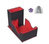 Elifel Dice Magnetic Tray PU Leather Dice Roller Tower 3 in 1 Folding Holder Case Mat for MTG RPG DND Dungeons and Dragons DND Tabletop Board Table Games Gift