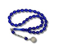 ElifNur Ates Sikma 33 Prayer Beads Islamic Gift Kuka Tesbih Misbaha Islam Tasbih Namaz Tasbeeh Amber Sandalous Prayer Beads Rosary, Bakalite Faturan Kehribar Oltu Turkish Turkiye Subha Blue, Standart,