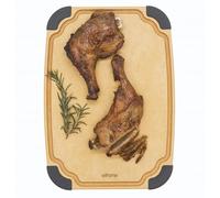 Elihome Essential Series Cutitng Board for Kitchen- Natural Wood Fiber Composite, Dishwasher Safe, Eco-Friendly, Juice Grooves, Non-Slip Feet, Non-Porous, Reversible, BPA Free, Medium - 12" x 8"