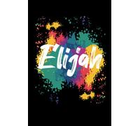 Elijah Notebook: Personalized Notebook/journal With Name For Piper , Birthday Gift For boy and men, Size 6x9, 120 Page background black matte,Elijah