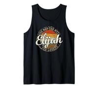 Elijah The Man The Myth The Legend Vintage Personalized Name Tank Top