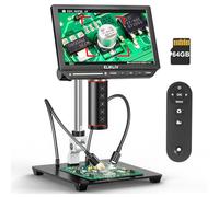 Elikliv 4K Digital Autofocus Microscope EM4K-AF - 8" Coin Microscope, 52MP HDMI Video, 10" Stand, 64G