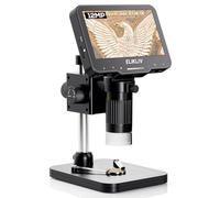 Elikliv Coin Microscope for Adults: 4.3'' LCD Digital Microscope 1000x with 8 Adjustable LED Lights, PC View Compatible with Windows/MacBook, EDM4 Max