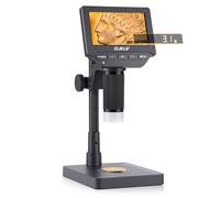 Elikliv EDM4C Coin Microscope with Scale：4.3" Digital Microscope with Adjustable LED, Error Coin Magnifier with Screen & Weighing Scope for Collectors, Jewelers, Students, Windows/Mac Compatible
