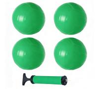 Elikoya Spike Replacement Balls 3.5inch Green Soft Beach Balls 4-Pack for Round Net Game Pool Game Mini Volleyball
