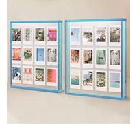 Elil Giant Polaroid Frame for Polaroid Film Fujifilm Instax Film Blue Polaroid Picture Frame 11.8" x 10.2" Collage Frame Family and Wedding Collage Picture Frames Double Glass Acrylic Frame Set of 2