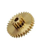 ELILANEY 0.4 Module 12T 25T Copper Duplex Spur Gear 2mm Loose Fit Shaft Pinion 3mm Thickness Double Layer Cylindrical Gear straight driver