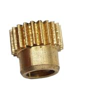 ELILANEY 0.5 Module Brass Straight Teeth Gear Cylindrical Gear 2mm to 4mm inner Hole 0.5M 16T 17T Pinion mechanical(17 Teeth 3.17mm bore)