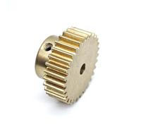 ELILANEY 0.6 Module 72T Copper Spur Gear 5mm Teeth Thick Straight Teeth Pinion 0.6M 72T Cylindrical Gear with Step mechanical(16mm bore)