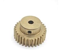 ELILANEY 0.6M 48T Spur Gear with Step 30mm Diameter 5mm Teeth Thick 0.6 Module 48T Straight Teeth Copper Gear mechanical(9mm bore)