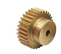 ELILANEY 0.6M 96T Cylindrical Gear Copper Spur Gear with Step 0.6 Module 96 Teeth Straight Teeth Pinion mechanical(12.7mm bore)