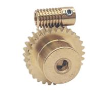 ELILANEY 0.8 Module 1:20 Reduction Ratio Turbine Gear 5mm Bore Worm Gear Worm Rod Self Locking Copper Worm Gear Reducer Set turbine reducer(12mm OD 5mm bore rod)