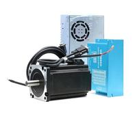 ELILANEY 1.8 Degree Nema 34 Close Loop Stepper Motor Driver Kit 14mm Shaft With 5mm Keyway 86 Step Motor 400W 60V Power Supply Machine driver(12Nm)