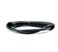 ELILANEY 1 Meter Retractable 4 Core Cord Black Multi Core Spring Spiral Electrical Cable stretch flexible(18AWG)