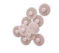 ELILANEY 10pcs 26102B Plastic Double Layer Gear POM 0.5 Module 26 Teeth Spur Pinion 14mm Diameter Loose Fit Shaft Gear Wheels mechanical