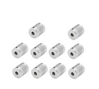 ELILANEY 10pcs D19L25 CNC Motor Jaw Shaft Coupler 19mm Diameter 25mm Length Flexible Coupling shaft adjustable(4x8mm)