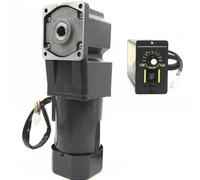 ELILANEY 120W Right Angle Reducer Speed Control Motor 17mm Hollow Hole Gearbox 220V AC Single Phase 90X90mm Frame Speed Adjustable Motor torque reduction(150K 10RPM)