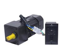 ELILANEY 1pc 5RK120RGU-CF Variable Speed Motor 120W 220V AC Single Phase Speed Control Gear Motor 90x90mm Frame Speed Reducer Motor torque reduction(166rpm)