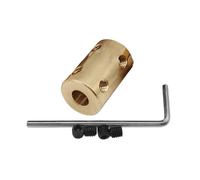 ELILANEY 1pc Copper Motor Shaft Sleeve 3.17mm 4mm 5mm 6mm 7mm 8mm 10mm 12mm Bore Rigid Shaft Coupling Coupler Model Connector shaft adjustable(6mm to 7mm)