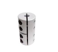 ELILANEY 1pc D20 L35 Rigid Shaft Coupler Clamp CNC Machine T8 Lead Screw Coupling 5x8mm Aluminum Alloy Joint Motor shaft adjustable(6.35mm to 8mm)