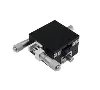 ELILANEY 1pc X Y Axis Linear Slide Stage 40x40mm 60x60mm Slide Table Manual Sliding Table Displacement Platform Left Micrometer Head Machine driver(40x40mm)