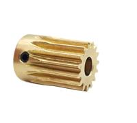 ELILANEY 1pcs 0.5 Module Brass Step Spur Gear 0.5M 16T 17T Pinion 3mm 3.17mm 4mm 5mm Bore 16 Teeth 17 Teeth Cylindrical Gear mechanical(17 teeth 4mm bore)