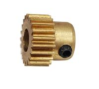 ELILANEY 1pcs 0.5M 17T Pinion Copper Cylindrical Gear 0.5 Module 17 Teeth Straight Spur Gear with Step 3mm 3.17mm 4mm Inner Hole mechanical(4mm bore)