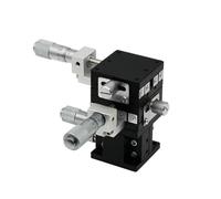 ELILANEY 1pcs Center Micrometer Head X Y Z Axis Manual Sliding Table 40x40mm 60x60mm Slide Stage Guide Rail Displacement Platform Machine driver(60x60mm)