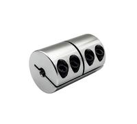 ELILANEY 1pcs D40 L55 Rigid Clamp Coupling Bore 8mm 17mm 18mm 19mm 20mm Aluminium Screw Rod Drive Shaft CNC Jaw Motor Coupler shaft adjustable(11mm to 17mm)