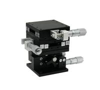 ELILANEY 1pcs X Y Z Axis Left Micrometer Manual Slide Table 40x40mm 60x60mm Slide Platform Linear Guide Rail Trimming Displacement Machine driver(60x60mm)
