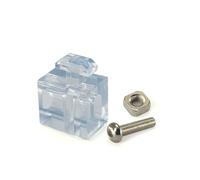 ELILANEY 20pcs PVC Spacer Block Set for European Standard Aluminum Profiles Block Interval Connection Transparent Fastener Assembly Support Fixing(4545)