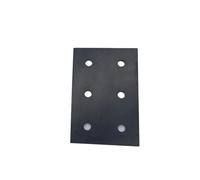 ELILANEY 2pcs Aluminum Profile Connecting Plate for 2040 6060 8080 eatrusion Black Joint Board Plate Corner Fastener Rectangle Bracket Support Fixing(6060 6 Hole)