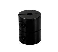 ELILANEY 2pcs Rigid Coupling Shaft Coupler 5x8x25mm 3D Printer Parts Rigid Clamping Step Motor Connector shaft adjustable(Black)