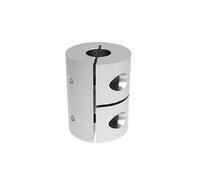 ELILANEY 2pcs Rigid Coupling Shaft Coupler 5x8x25mm 3D Printer Parts Rigid Clamping Step Motor Connector shaft adjustable(Silver)