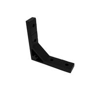 ELILANEY 4 Sets 2020 Aluminum Extrusion Corner Brackets 90 Degree L Connectors with Nuts for 20x20mm Profiles Reinforced Brackets Support Fixing(Black)