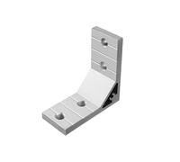 ELILANEY 4 Sets 2020 Aluminum Extrusion Corner Brackets 90 Degree L Connectors with Nuts for 20x20mm Profiles Reinforced Brackets Support Fixing(Silver)