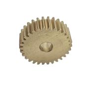 ELILANEY 52 Teeth Copper Flat Gear 32.4mm Diameter 5mm Thickness 0.6 Module Cylindrical Spur Gear 0.6M 52T Straight Teeth Pinion mechanical(8MM bore)
