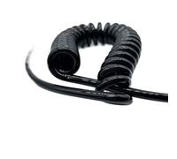 ELILANEY 6 core Coiled Wire Cord 0.75mm2 Cord Coiled 18AWG Claw Connection Toughness Stretching Insulation Extend Cable stretch flexible(Stretch 1.5 Meters)