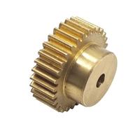 ELILANEY 99 Teeth Copper Spur Gear with Step 60.6mm OD 5mm Teeth Thick 0.6 Module Straight Teeth 0.6M 99T Cylindrical Gear mechanical(4mm bore)