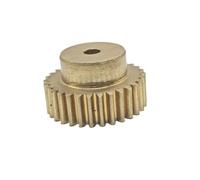 ELILANEY Brass Spur Gear 0.6 Module 5mm Teeth Thick 0.6M 56T Step Cylindrical Gear Straight Teeth for Transmission mechanical(8mm bore)