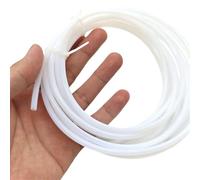 ELILANEY Insulated Hose PTFE Tube ID 0.5mm 1mm 2mm 2.5mm 14mm 16mm 18mm 20mm Rigid Pipe Temperature Corrosion Resistance 600V convey bendable(White,3mm x 5mm)
