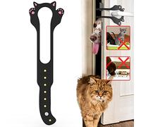 Elilier Cat Door Latch Holder,【8 Adjustable Sizes】 Stronger Flex Cat Door Stopper, Keep Door Open 1.5" to 8", Let's Cats in and Keeps Dogs Out of Litter & Food, No Tool Required & No Wall Damage