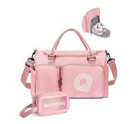 Elilier Gifts for Girls, Teen Girl Gifts Trendy Stuff, Initial Travel Duffel Bag, Tween Duffel Bag, Weekender Overnight Bag, Kids Sports Bag Dance Bag, Gifts for kids, baby pink, Q
