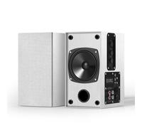 Elimavi Active Bookshelf Speakers, 30W X 2 Computer Speaker With 4 Inch Woofer, External TV Speakers With 3.5-RCA Input For PC and Home Surround Sound - White