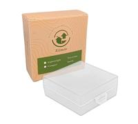 Elimeta Soap Container, Square Bar Soap Holder Fit Dr Squatch Soap, Travel Soap Case (Matt Clear)